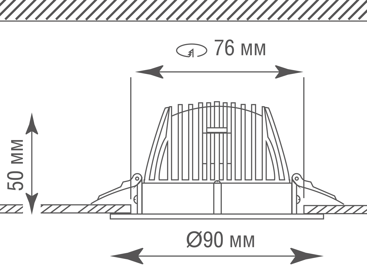 Встраиваемый светильник Donolux Loop DL18838R7N1W 65