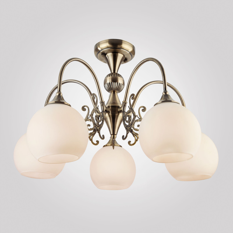 Люстра на штанге Eurosvet 60052/5 античная бронза