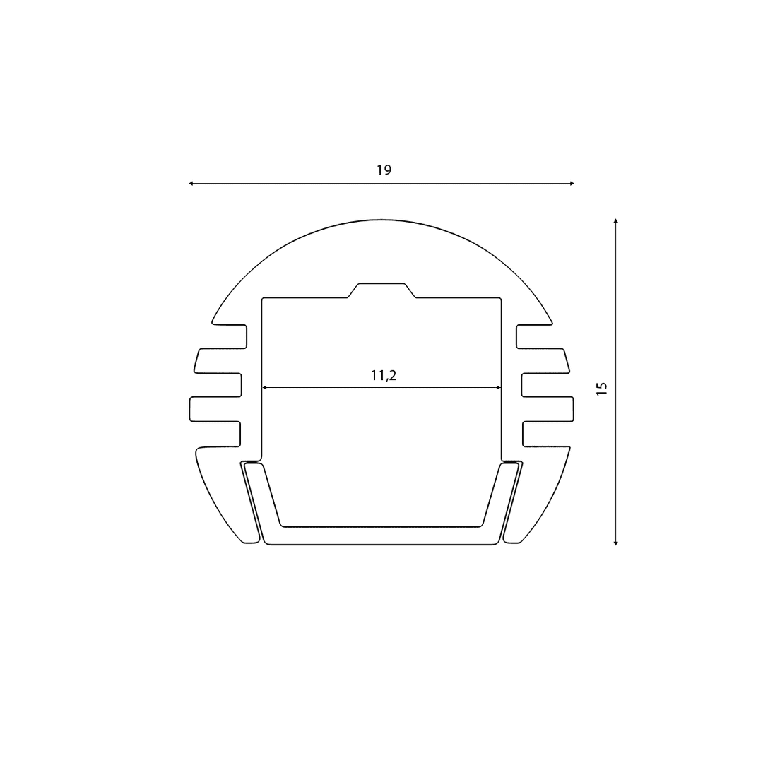 Профиль алюминиевый SWG SF-1915 001761