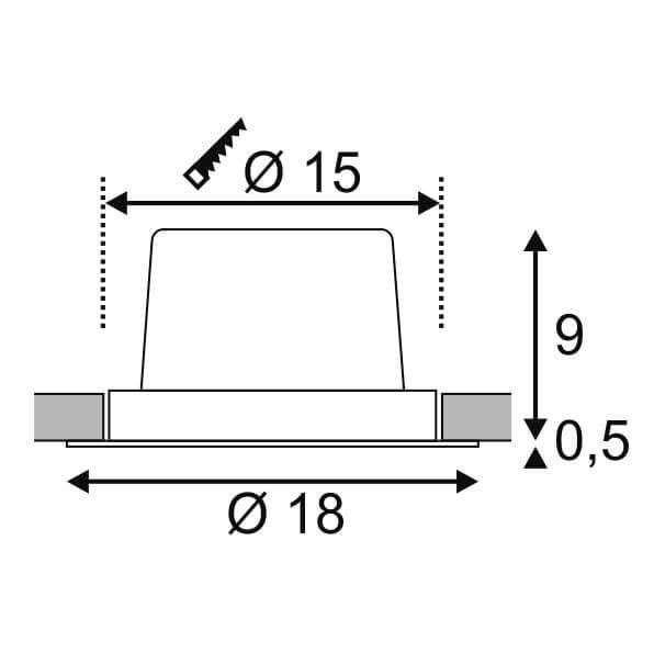 Встраиваемый светодиодный светильник SLV New Tria XXL Round Set 114260