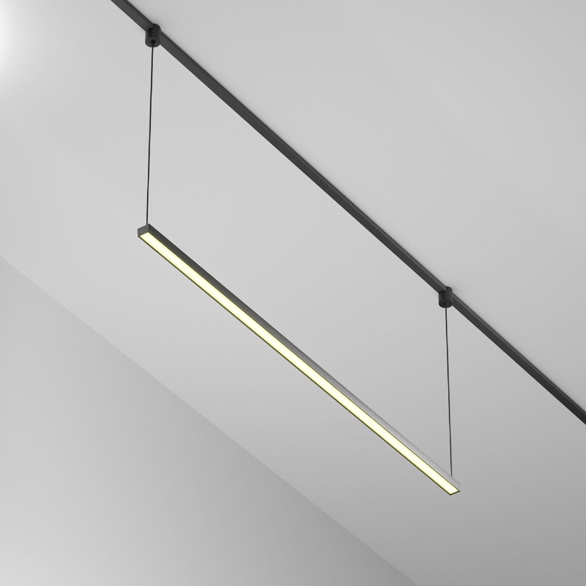 Трековый подвесной магнитный светильник Maytoni Basis TR170-1-52W3K-B