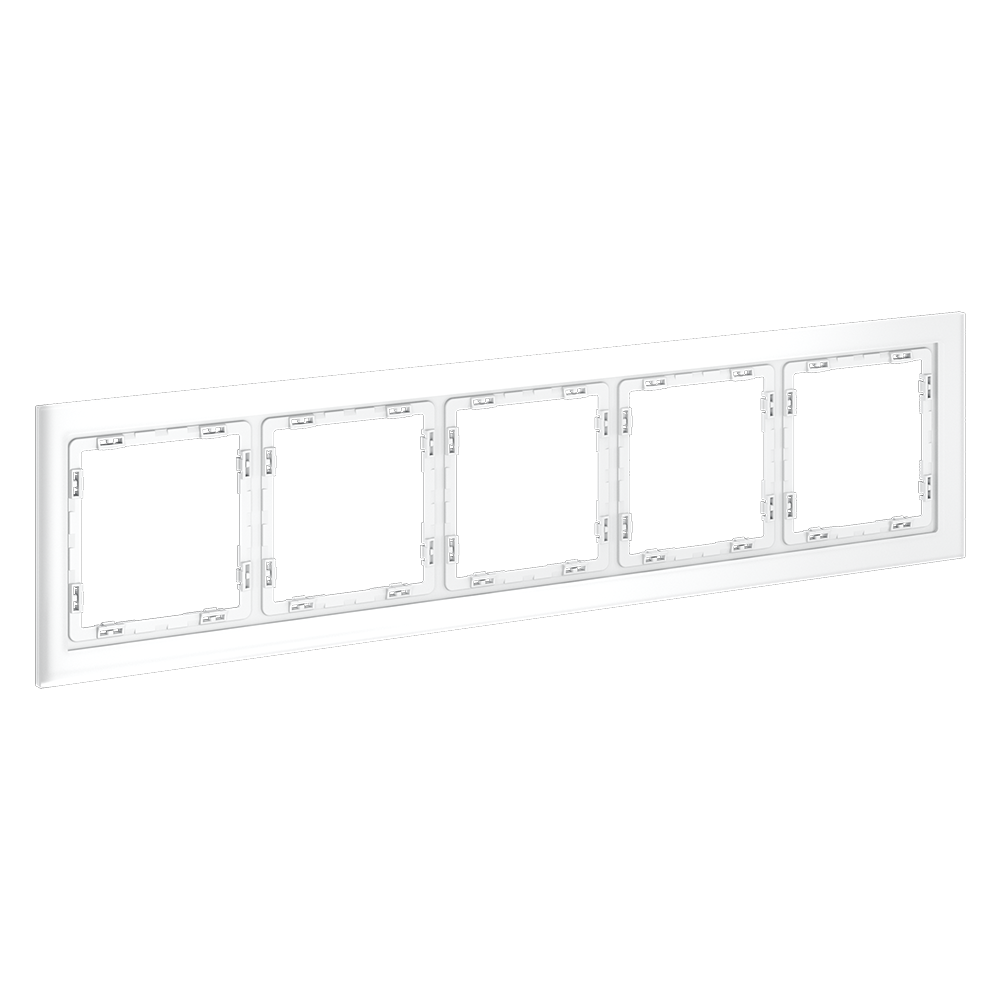 Рамка на 5 постов Voltum S70 VLS110502 (белый,матовый,стекло)