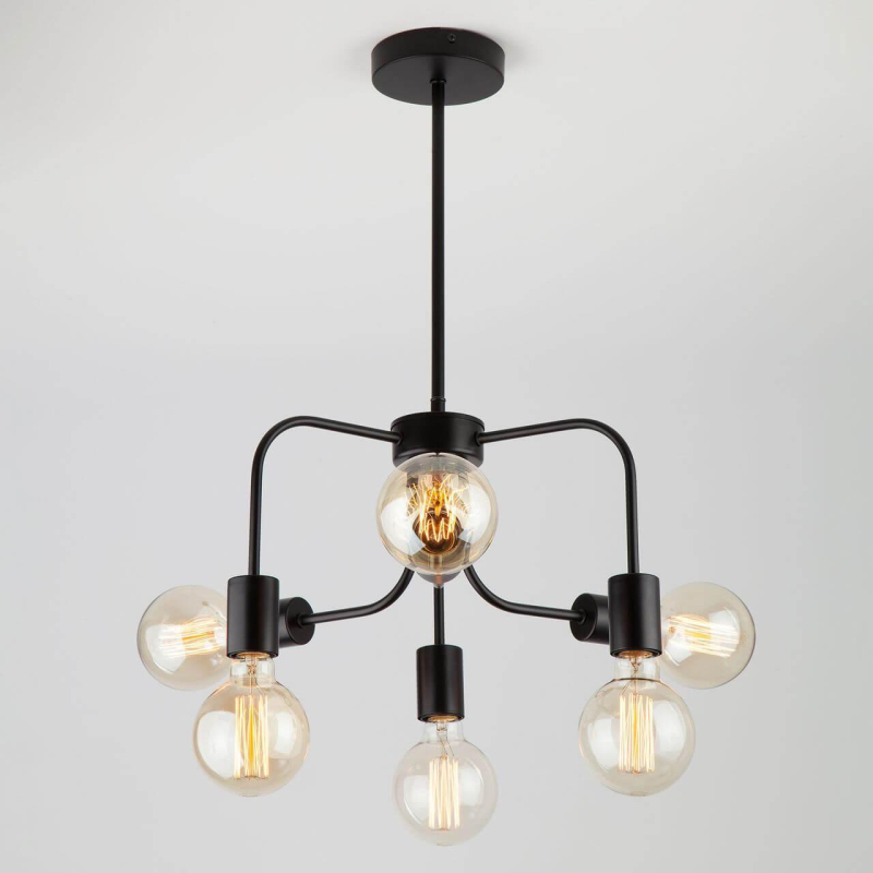 Подвесная люстра Eurosvet Avion 70058/6 черный