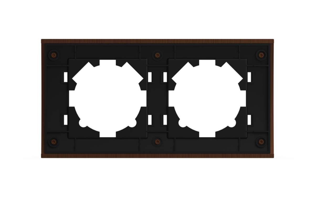 Рамка двухместная ELBI Zena Platin 500-073200-226