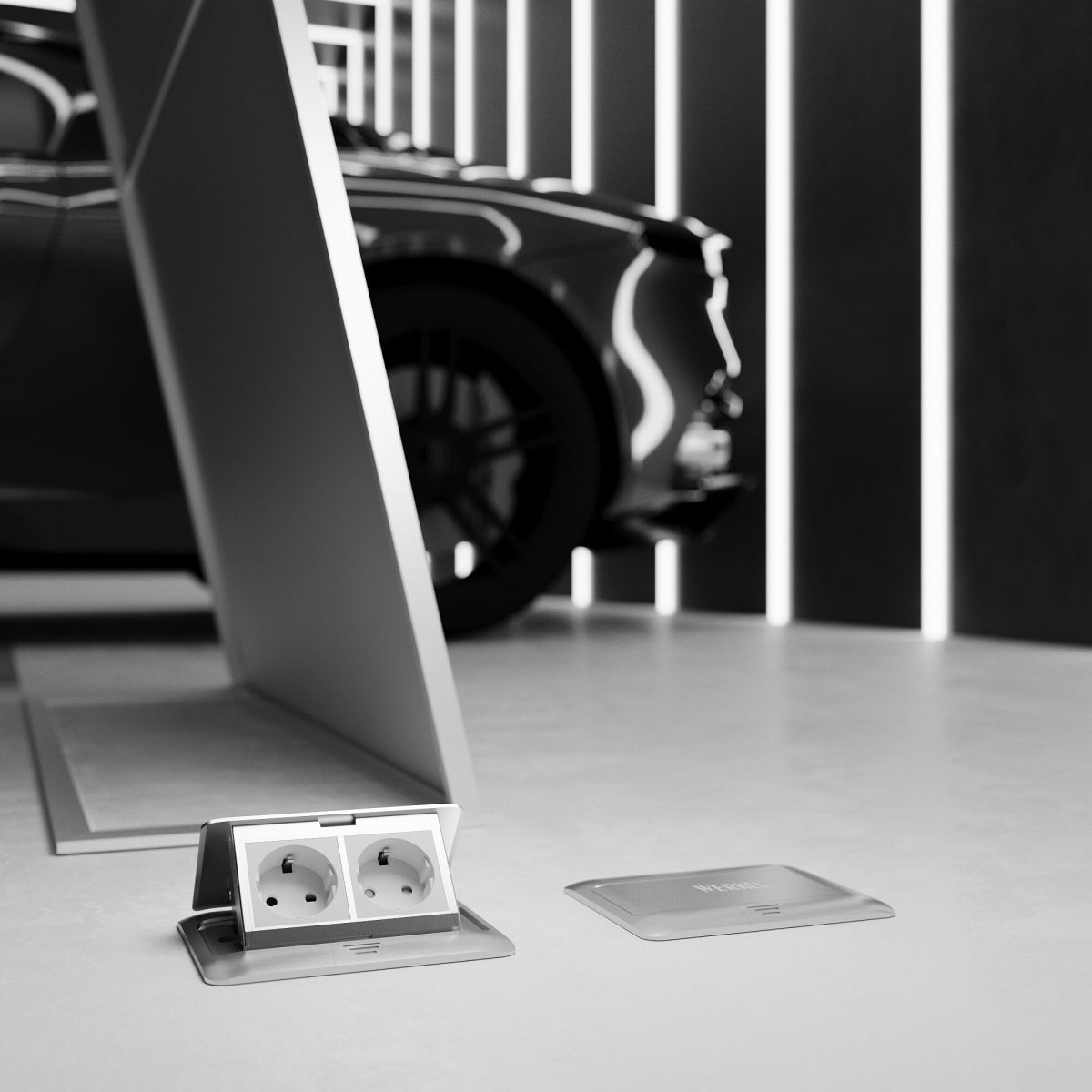 Выдвижной блок (Лючок для пола) на 4 модуля Werkel W8074065 4690389211720 a069366