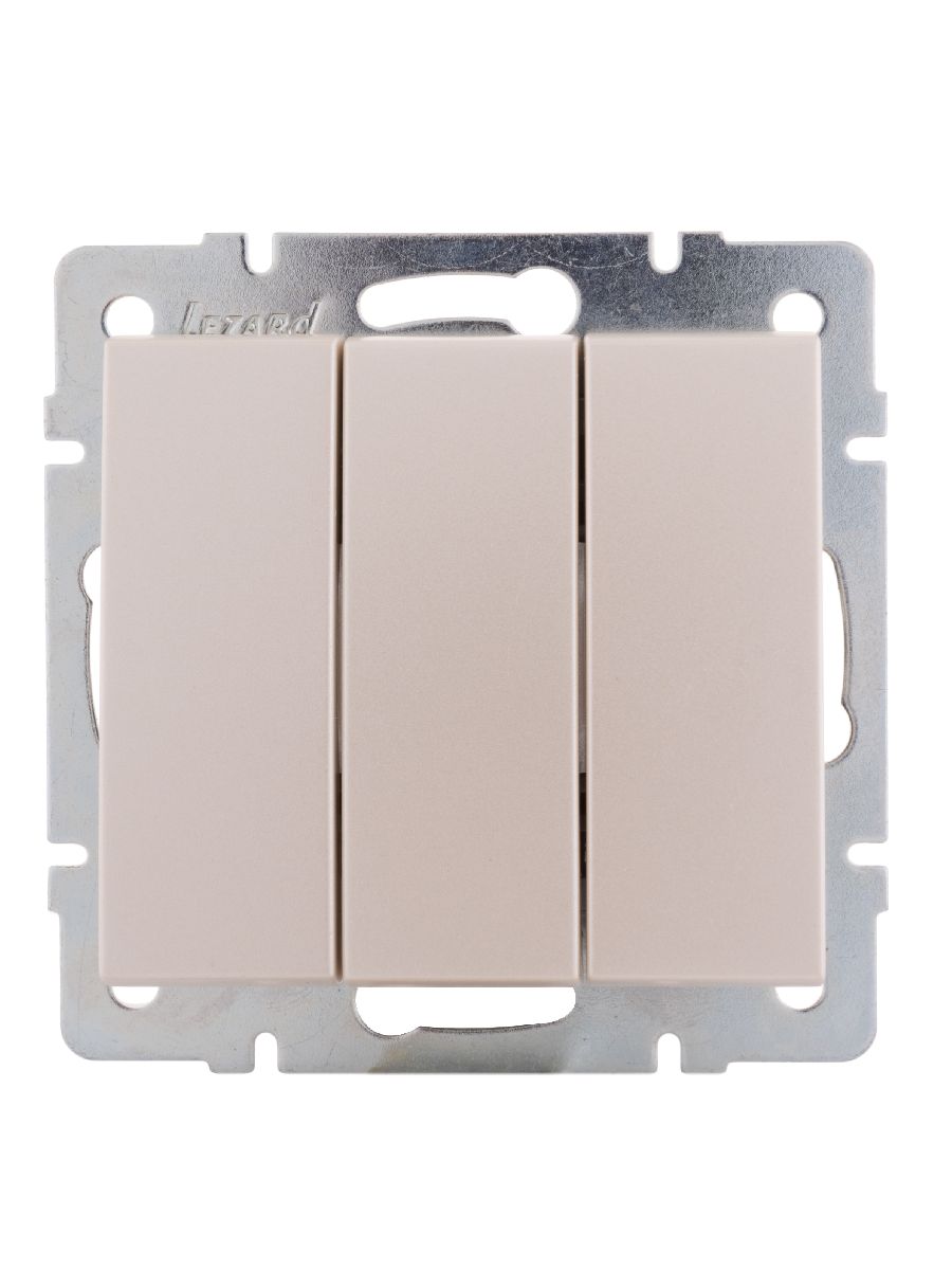 Выключатель тройной Lezard Rain 703-3088-109