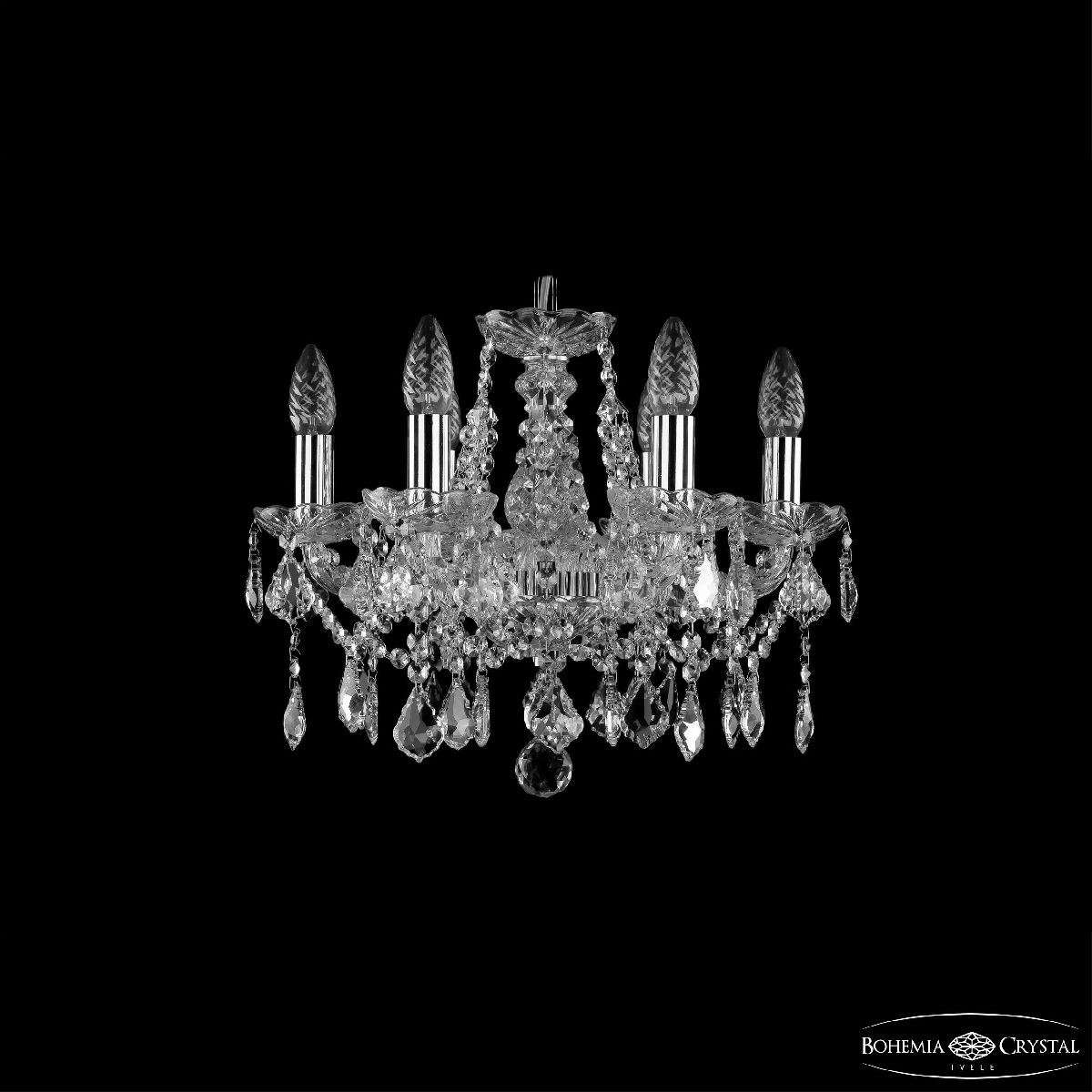 Подвесная люстра Bohemia Ivele Crystal 1413/6/141 Ni Leafs