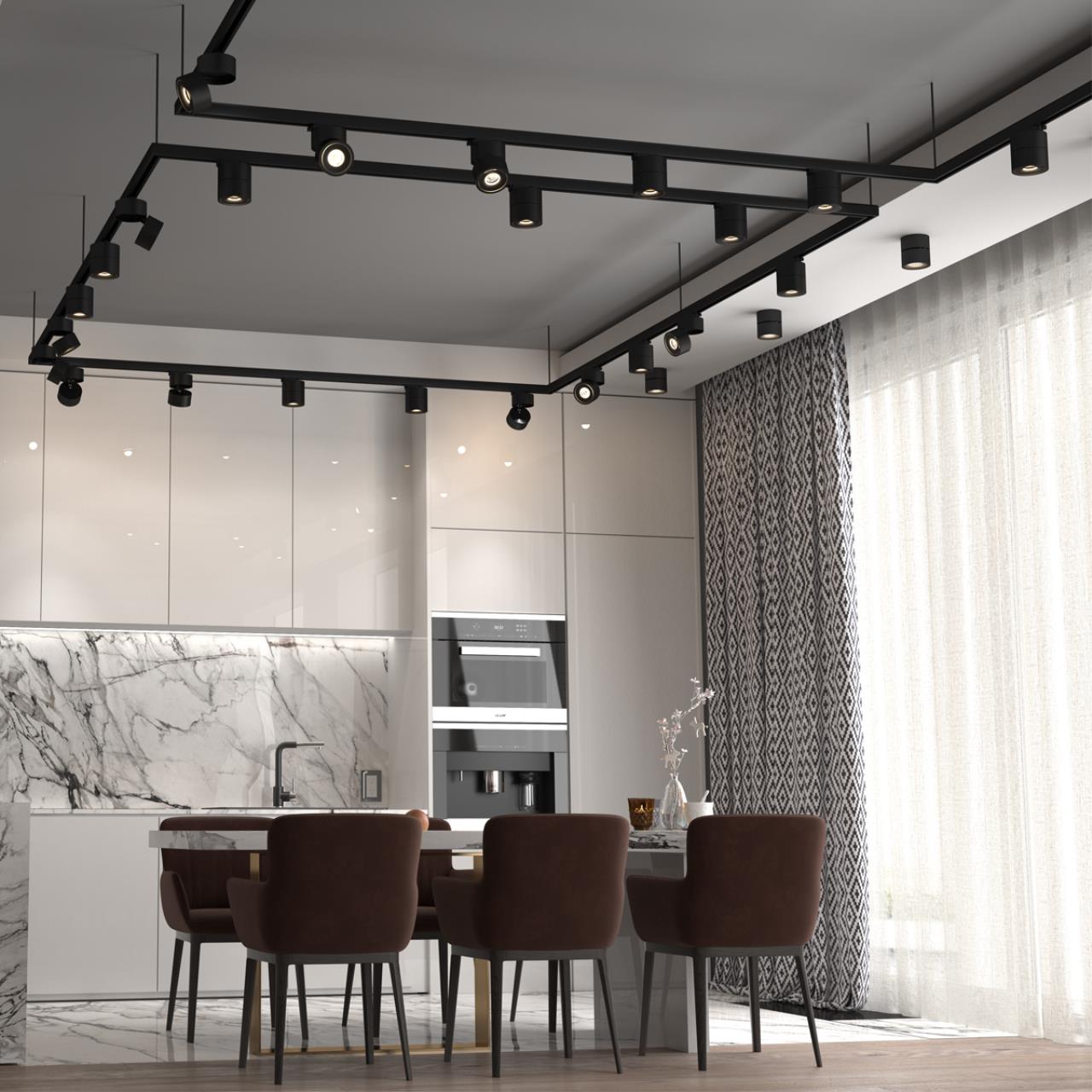 Трековый трехфазный светильник Novotech Groda 358779