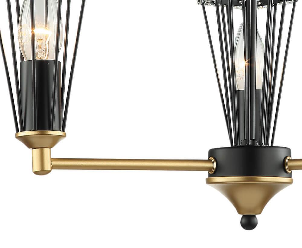 Подвесная люстра Lumien Hall Вейлер 4018/5P-BK-GD