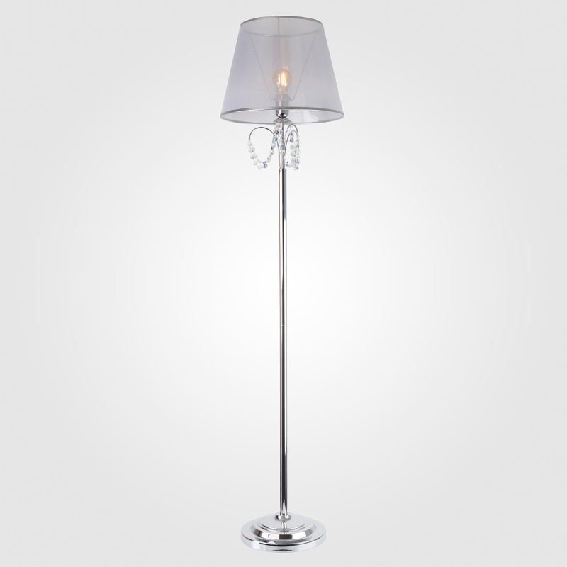 Торшер Eurosvet Gloria 01069/1 хром/прозрачный хрусталь Strotskis