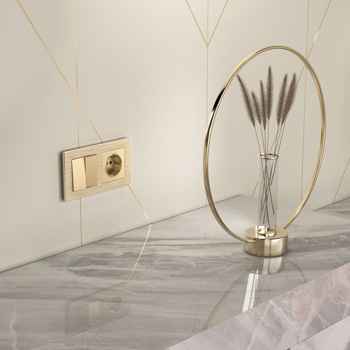 Розетка с заземлением Werkel шампань W1171011 4690389157363 a050867