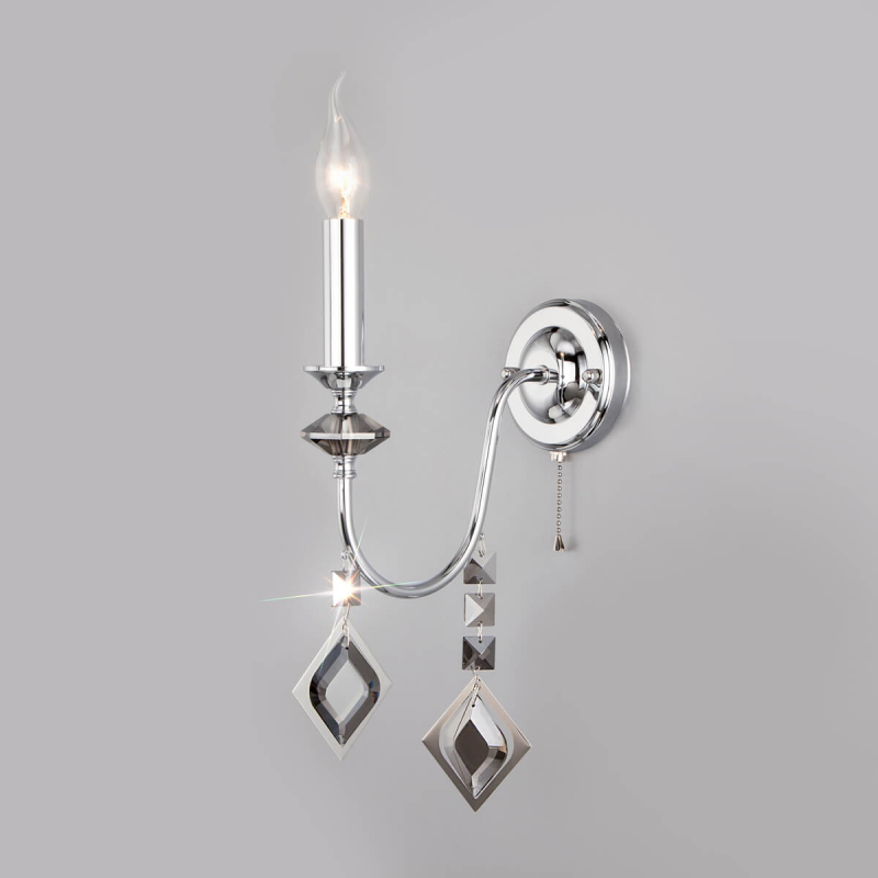 Бра Eurosvet Telao 10120/1 хром/дымчатый хрусталь Strotskis (10110/1)