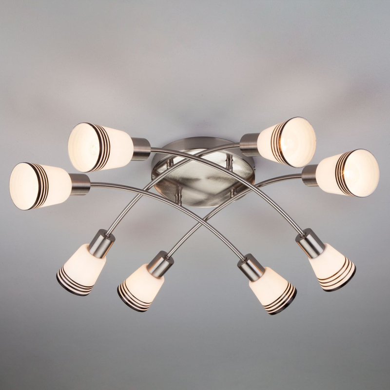 Потолочная люстра Eurosvet Jenna 30131/8 сатин-никель