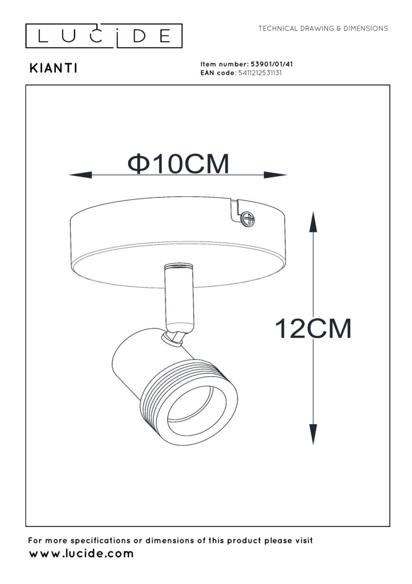 Спот Lucide Kianti 53901/01/41