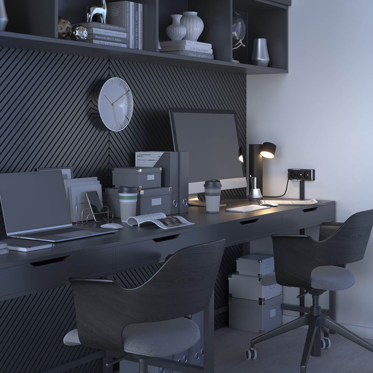 Розетка тройная с/з со шторками Werkel Gallant черный/хром WL15-02-05 4690389167010