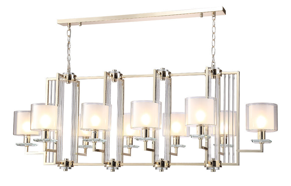 Подвесная люстра Crystal Lux NICOLAS SP10 L1300 GOLD/WHITE