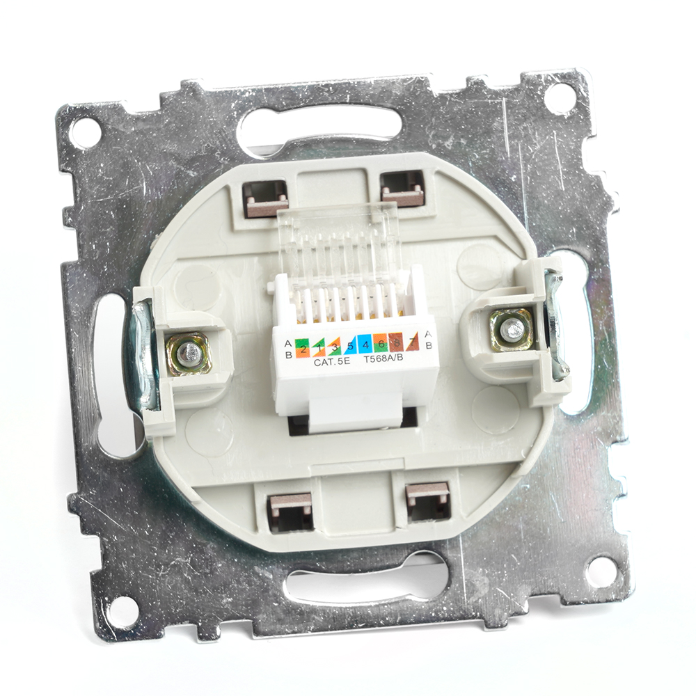 Розетка компьютерная 1-местная RJ-45 Stekker Катрин GLS00-7107-04 49023