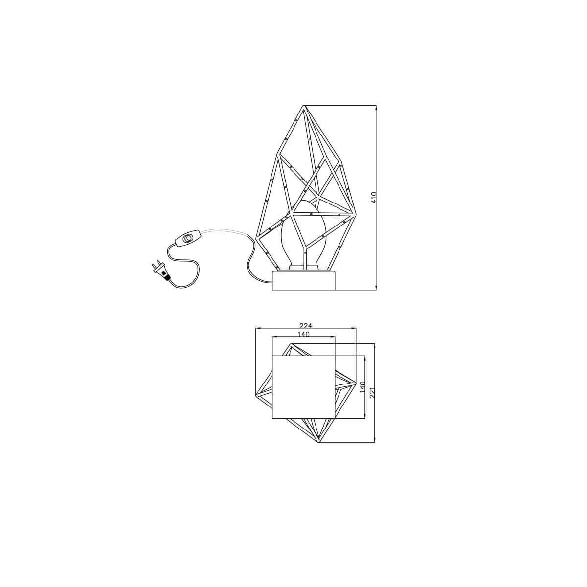 Настольная лампа Newport 32201/T black без абажуров М0059129