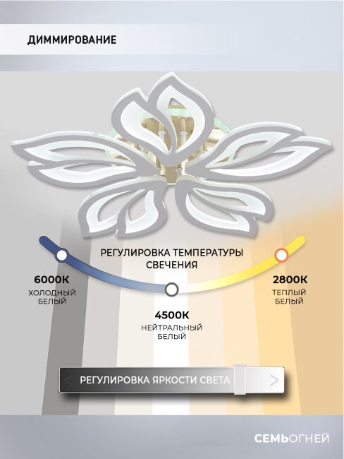 Потолочная люстра Seven Fires Lorand SF5027/5C-WT-GD-RGB