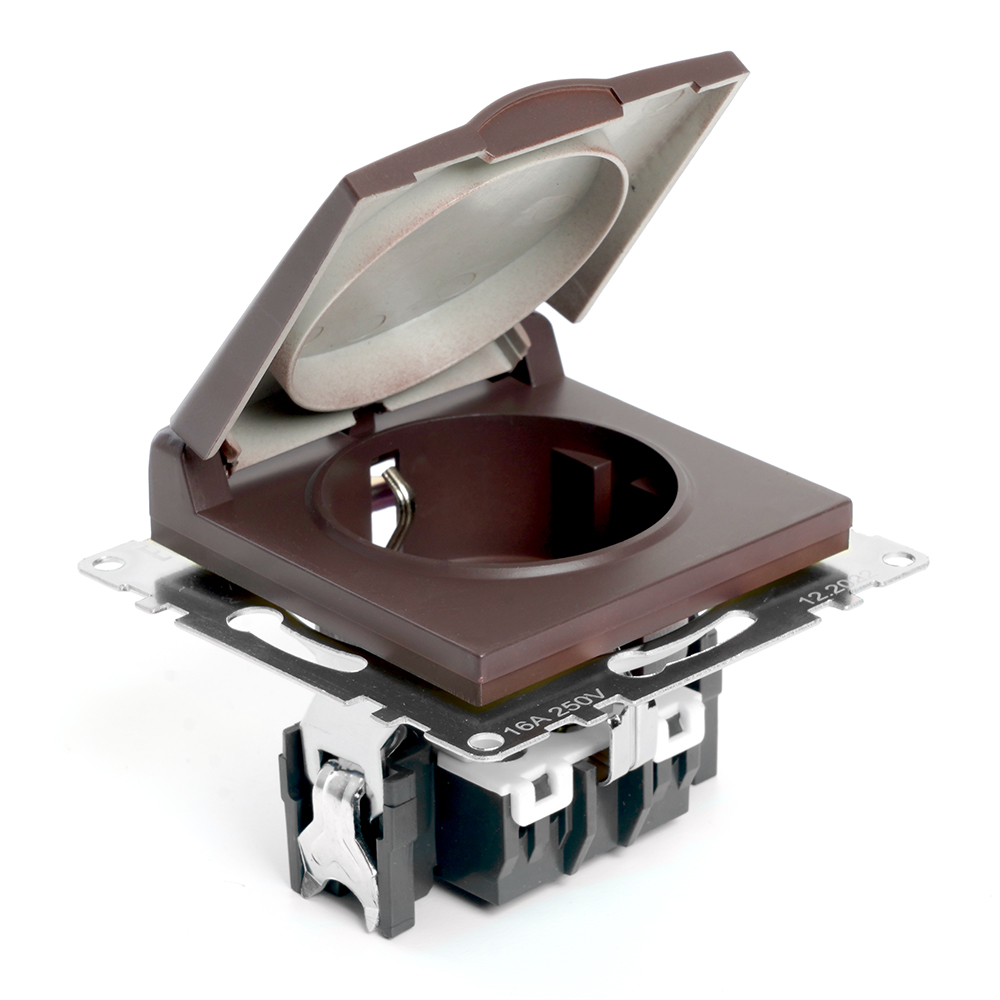 Розетка 1-местная с защитной шторкой Stekker Катрин GLS16-7112-04 49029