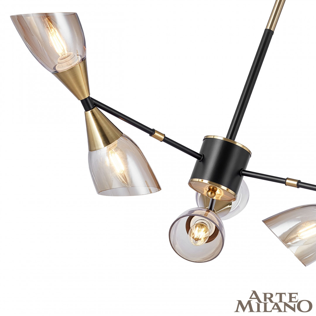 Люстра на штанге Arte Milano Neapolis 276708/6 BK/GD