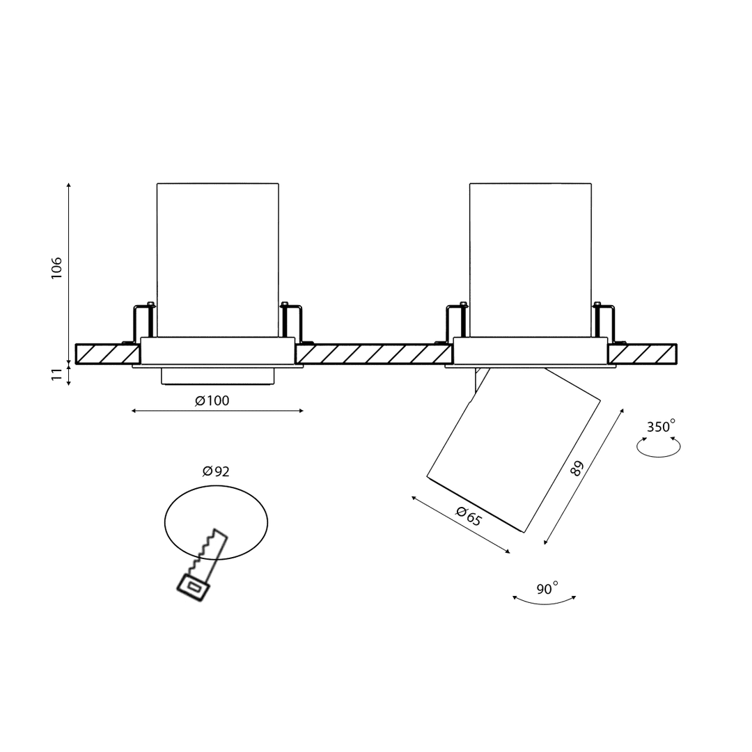 Спот DesignLed SPL-R1-12-WW 002331