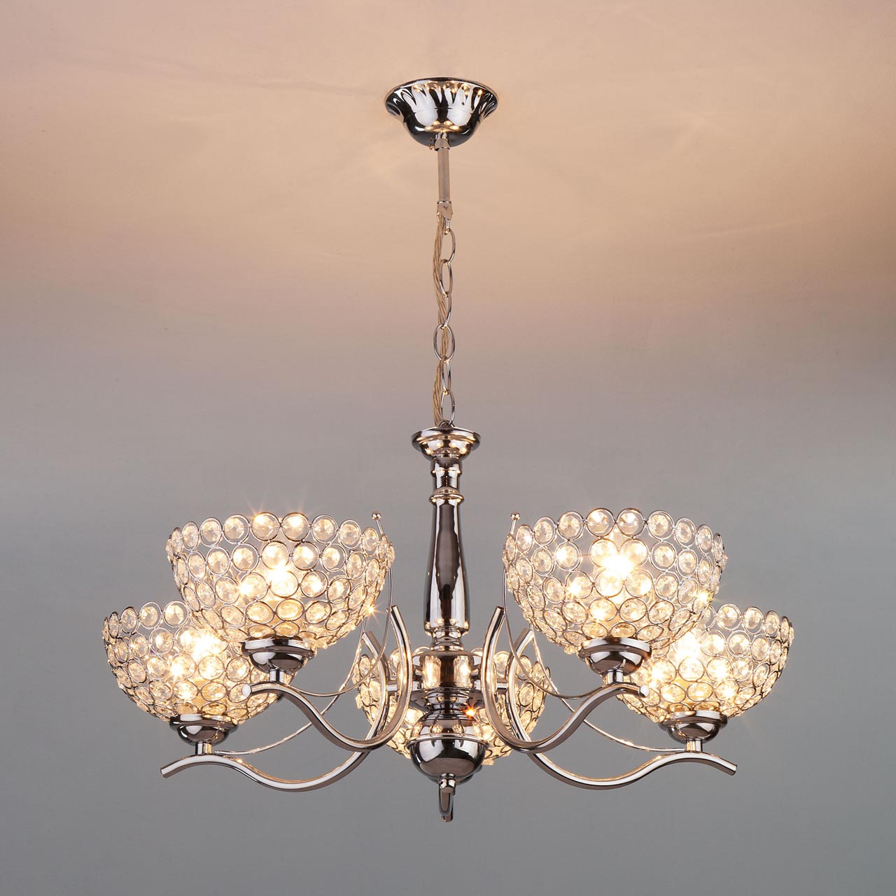 Подвесная люстра Eurosvet Mirage 30119/5 хром