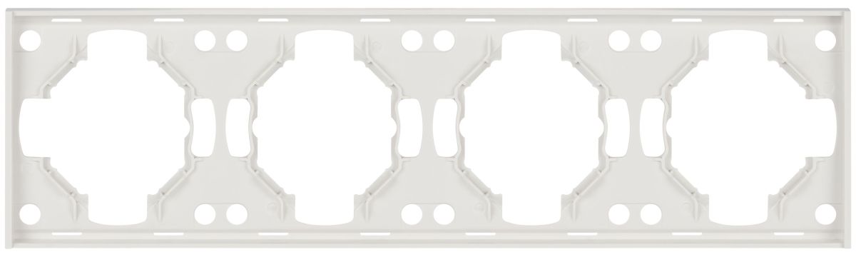 Рамка для розеток и выключателей ЭРА Arktik 16-5004-01 на 4 поста белый Б0070574