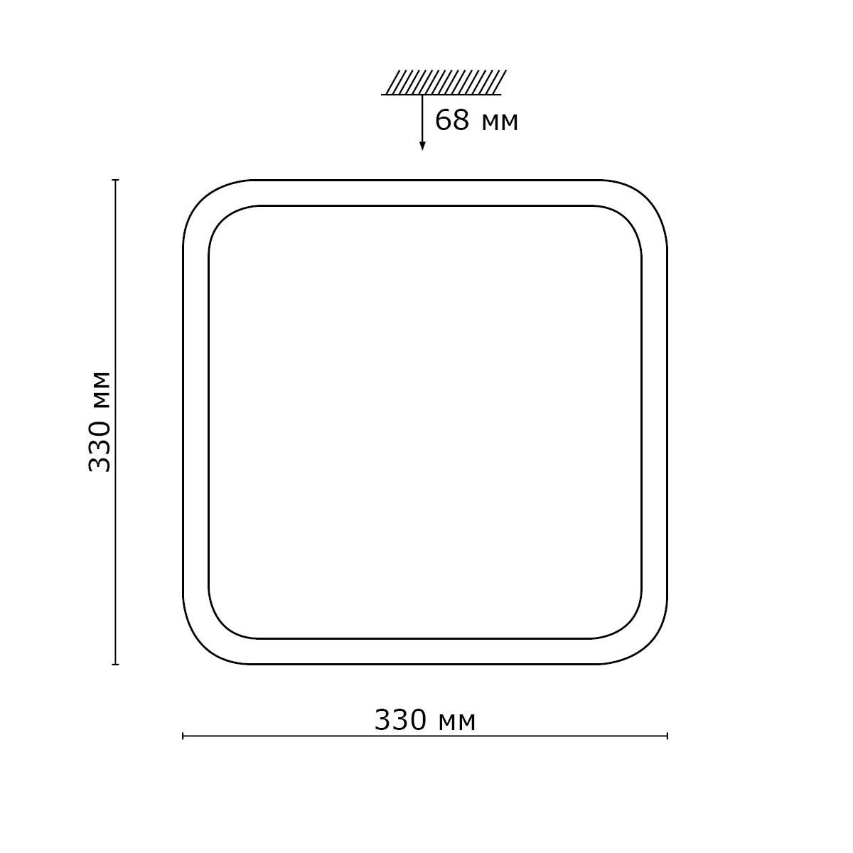 Настенно-потолочный светодиодный светильник Sonex Kvadri 2014/B