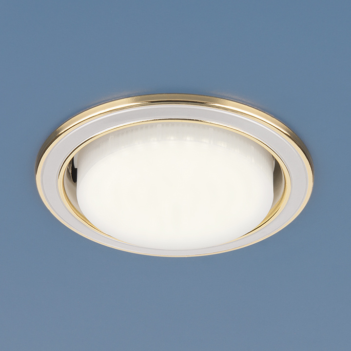 Встраиваемый светильник Elektrostandard 1036 GX53 WH/GD белый/золото 4690389069192