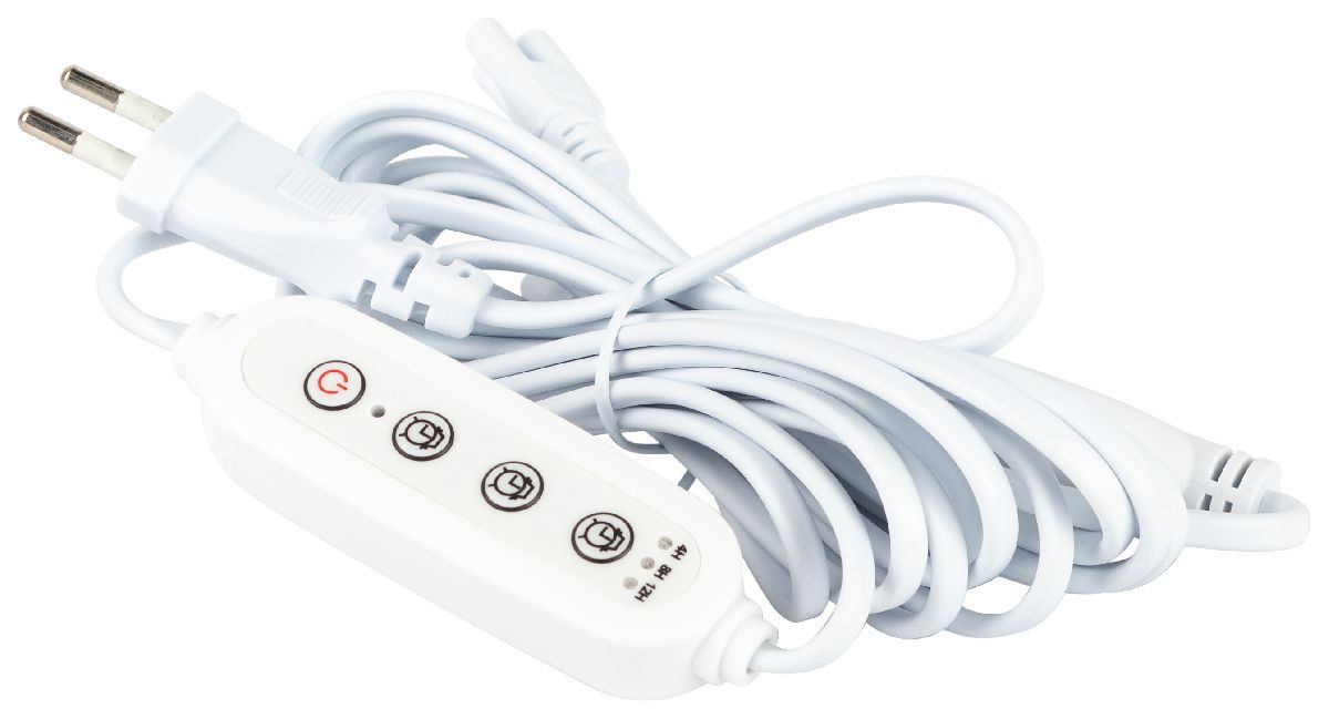 Разветвитель сетевой для линейных светильников Эра 3х IEC C5 3pin+timer (4/8/12 H) 2 м Б0066949