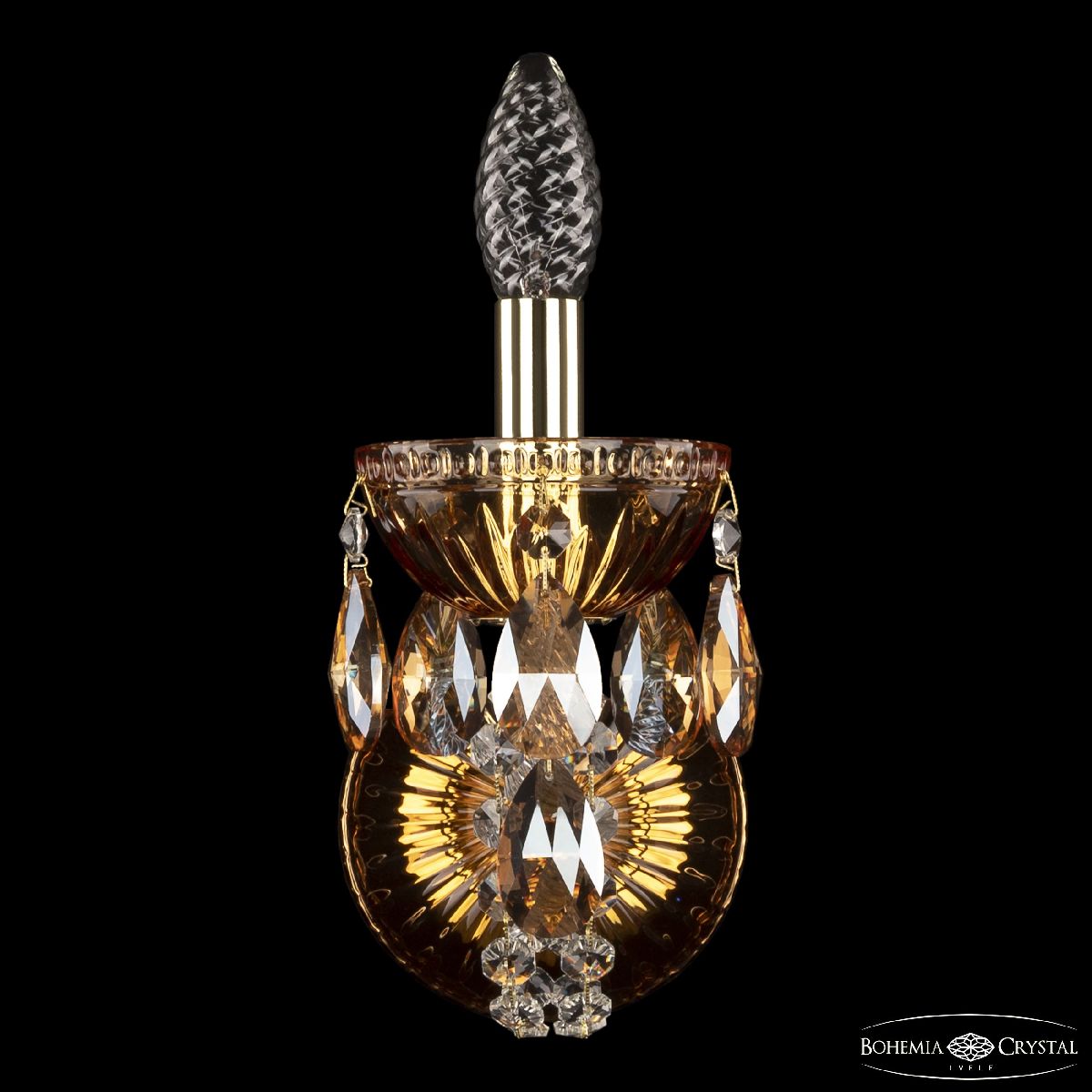 Бра Bohemia Ivele Crystal 5402B/1/141 G Amber/M-1G K721