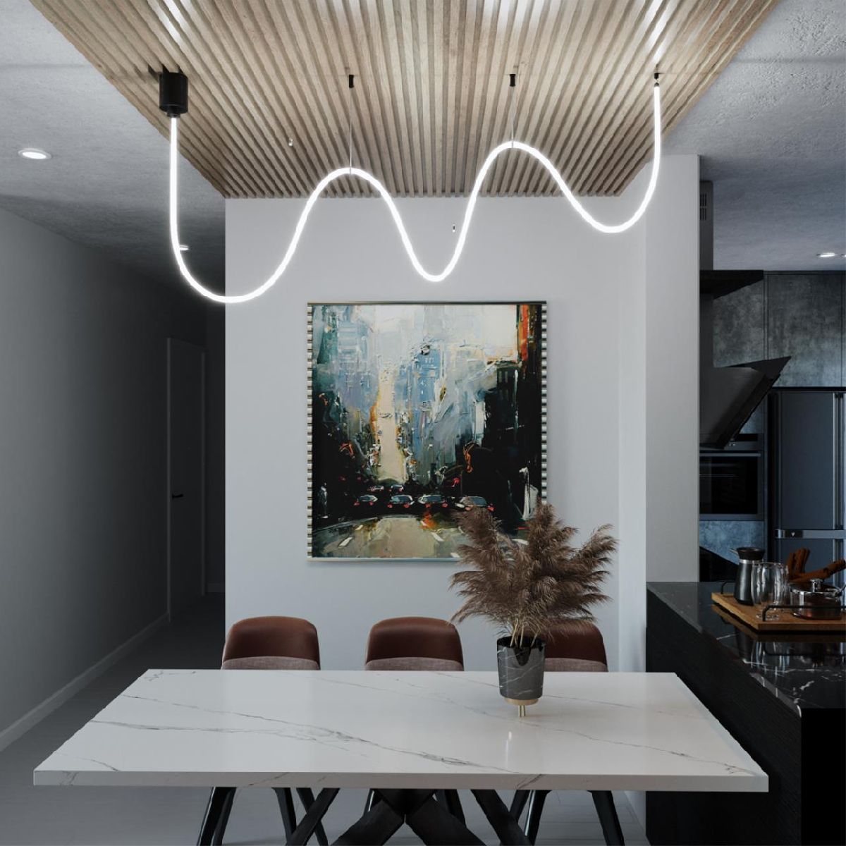 Светодиодный гибкий неон Novotech Ramo 170-265В 25Вт 4000K 2м IP20 359131