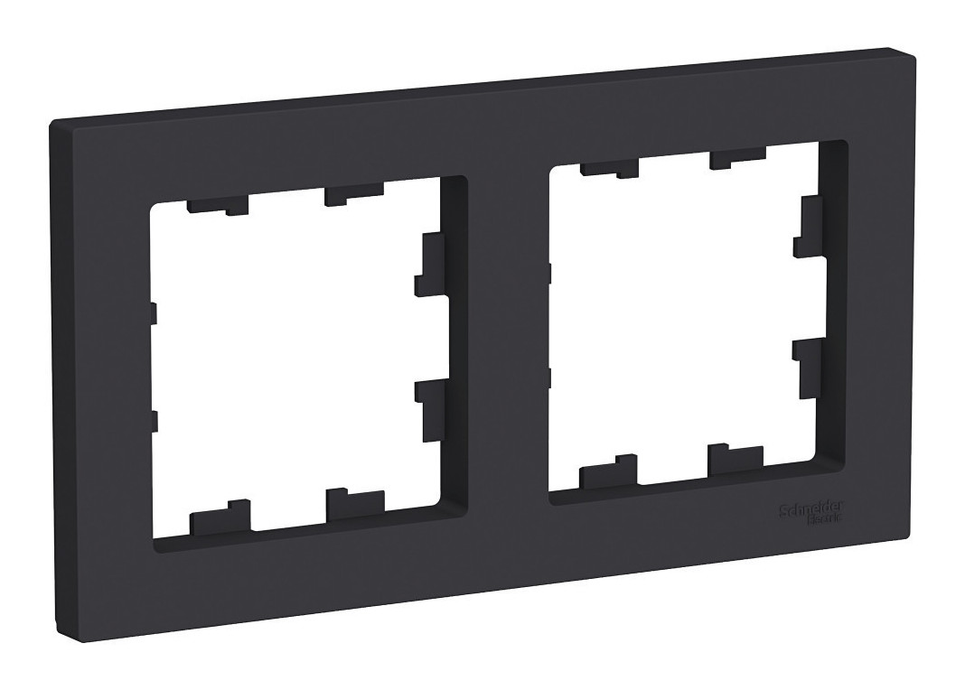 Рамка 2-ая, универсальная Systeme Electric AtlasDesign Карбон ATN001002