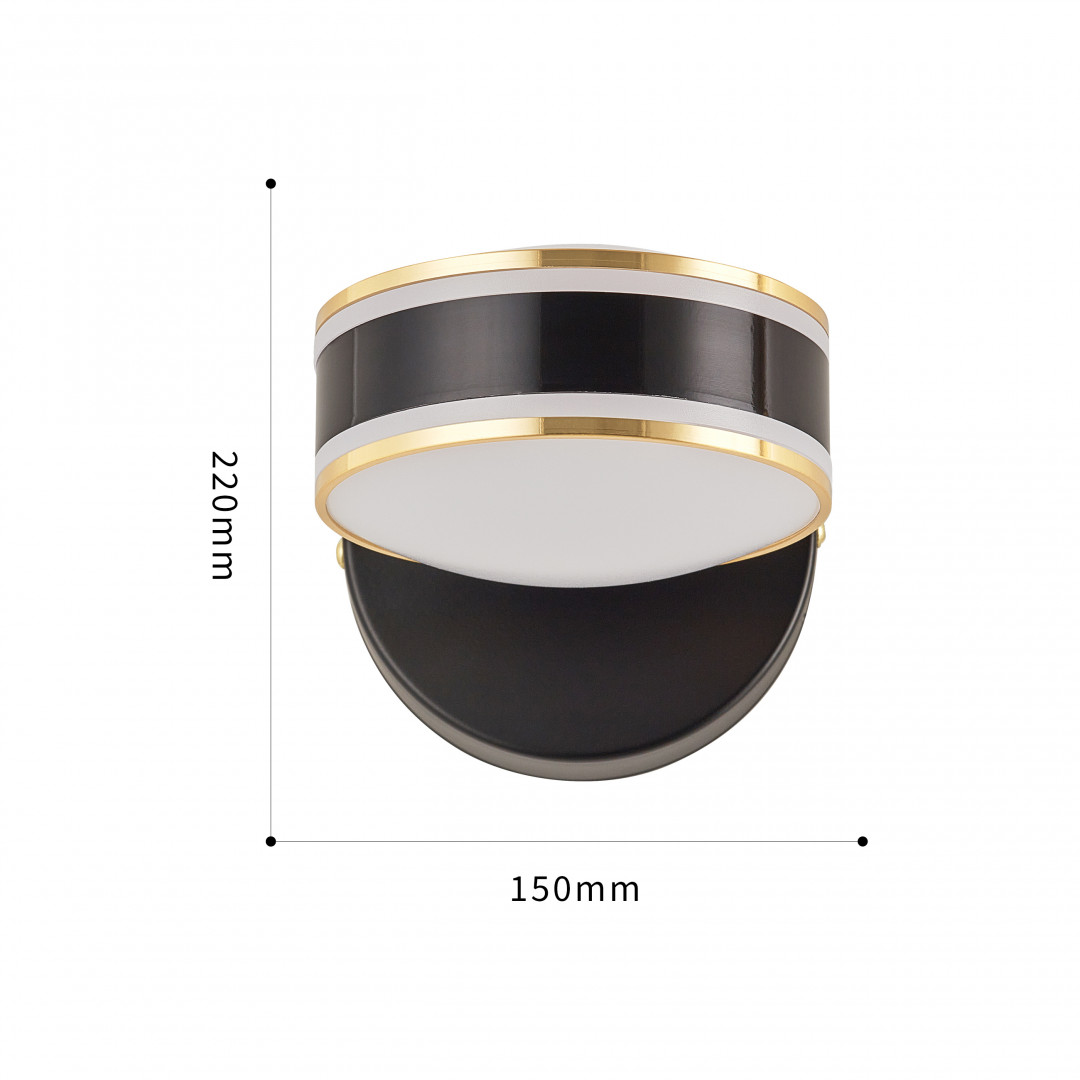 Бра Arte Milano Ferrara 277599/1B BK/GD