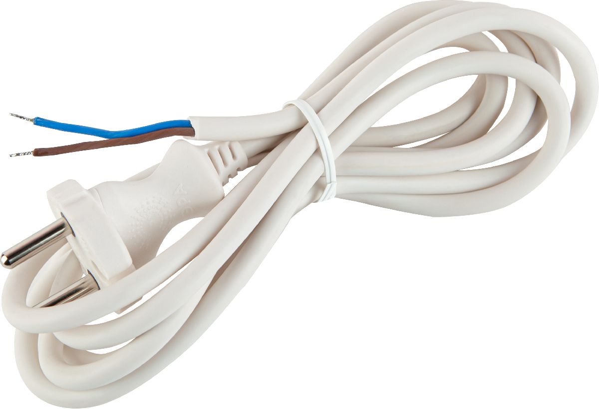 Шнур сетевой с вилкой Эра UX-2x0,75-5m -W Б0048686