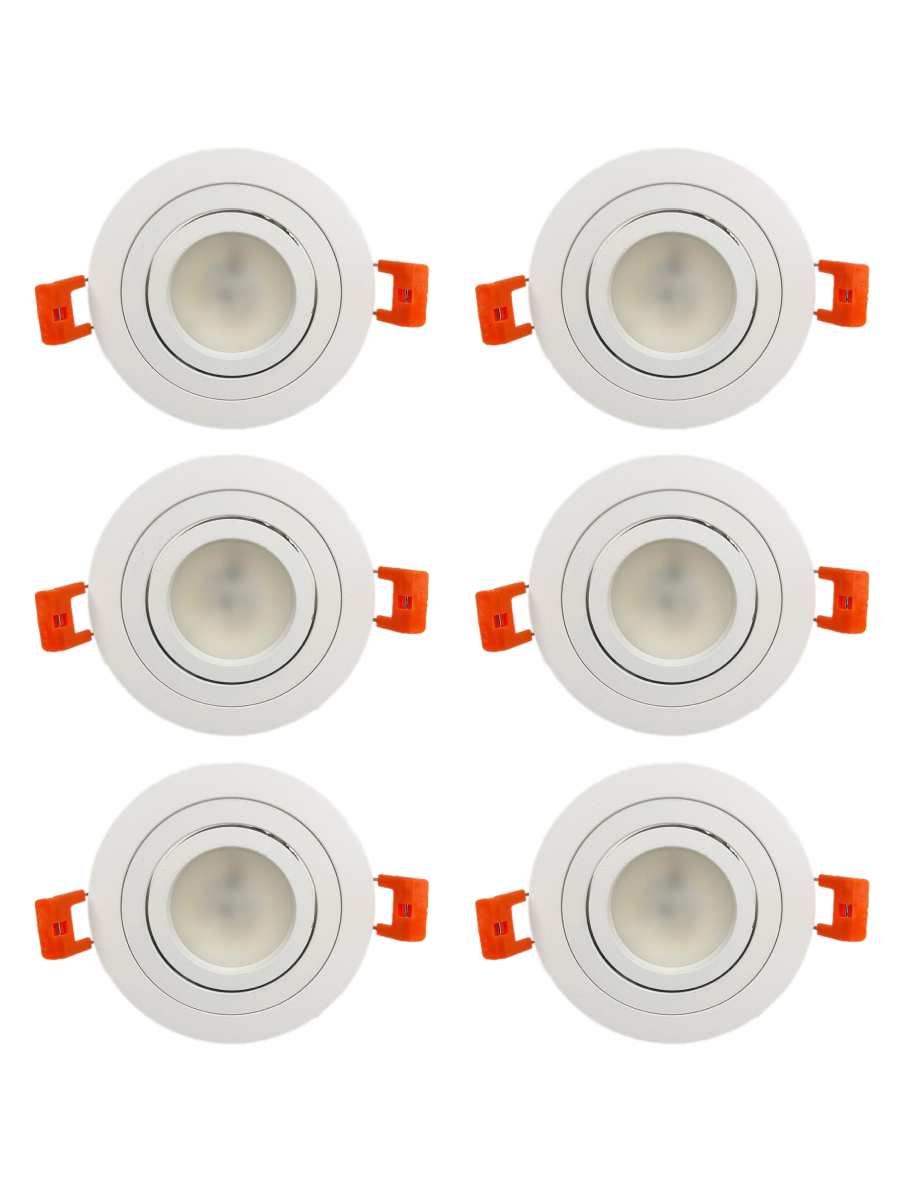 Встраиваемый светильник (6 шт.) Elvan VLS-111R-WH 6шт