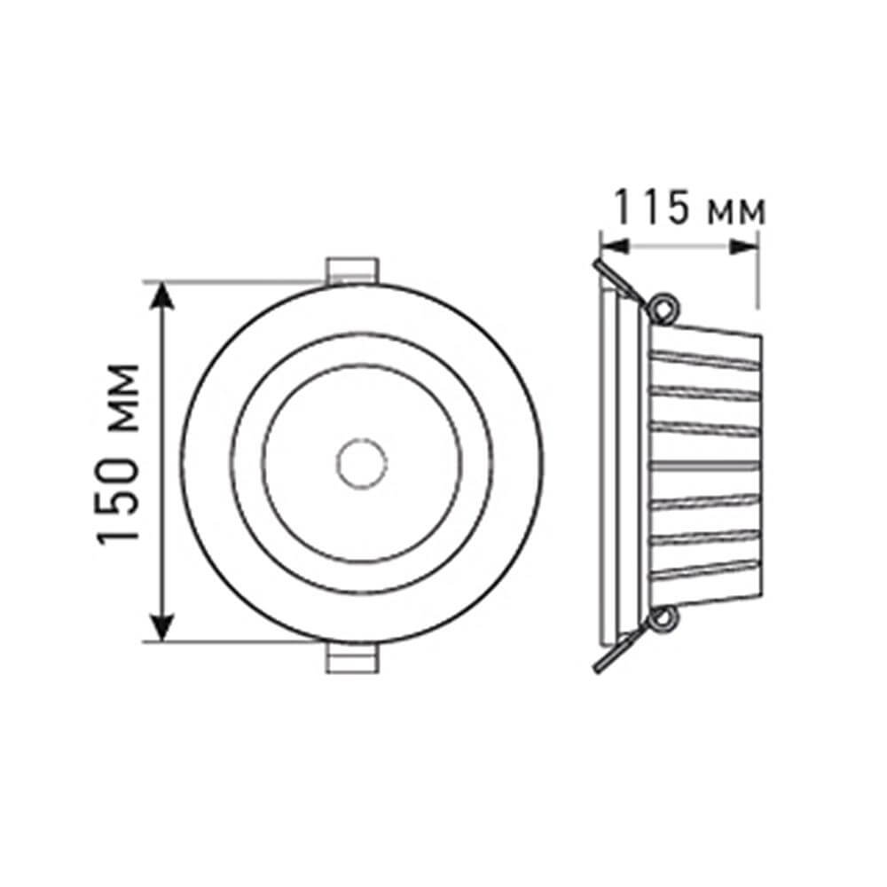 Встраиваемый светодиодный светильник Arlight LTD-140WH 25W White 015889