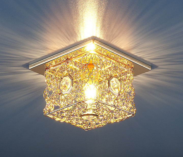 Встраиваемый светильник Elektrostandard 1003 G9 GD золото 4690389059667