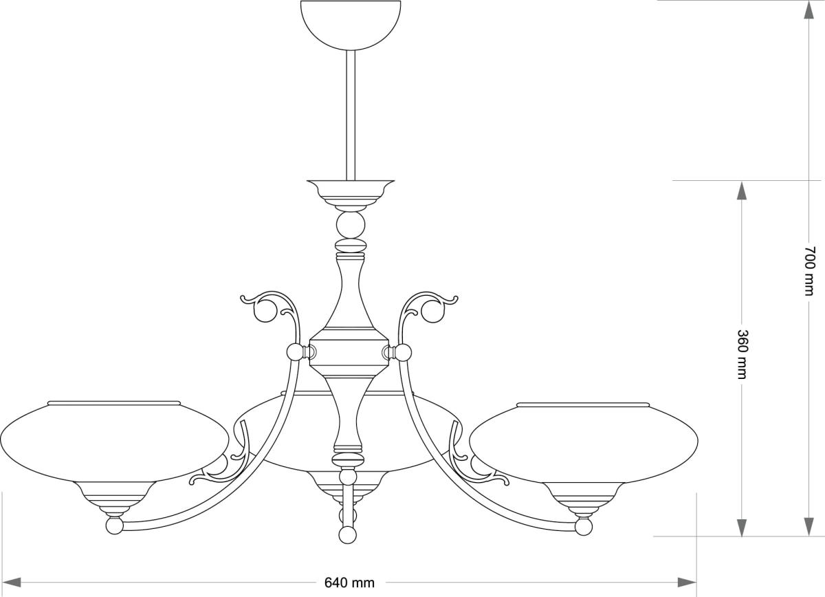 Подвесная люстра Kutek Casamia CAS-ZW-3 (P)