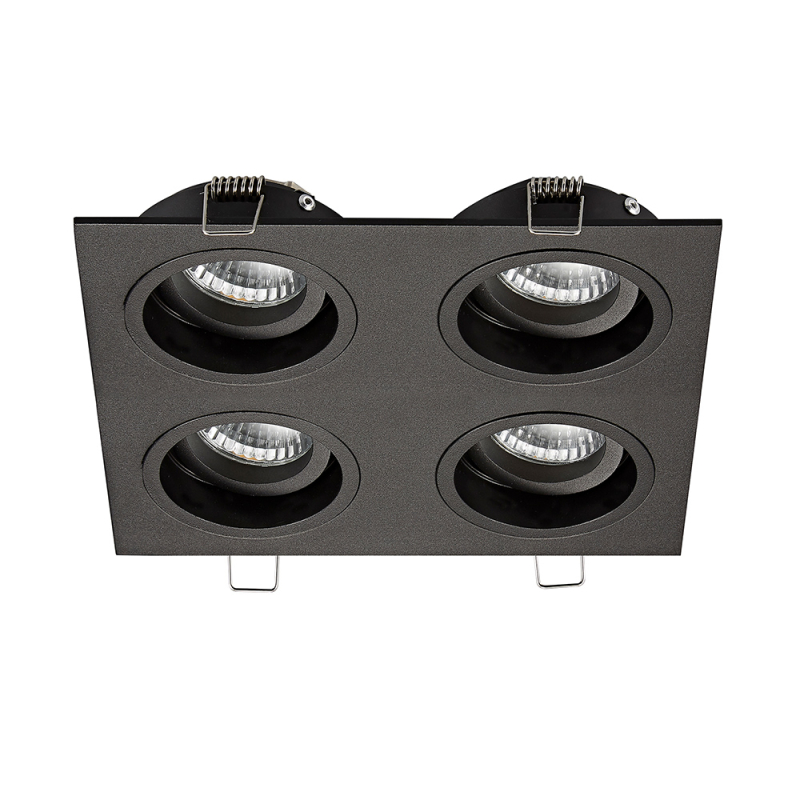 Встраиваемый светильник Zumaline CHUCK DL4 SQUARE 20069-BK