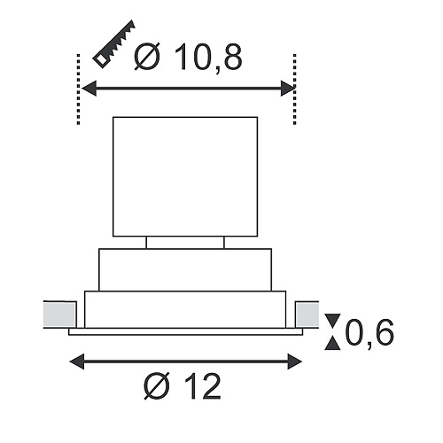 Встраиваемый светильник SLV TRITON LED серебристый 113652
