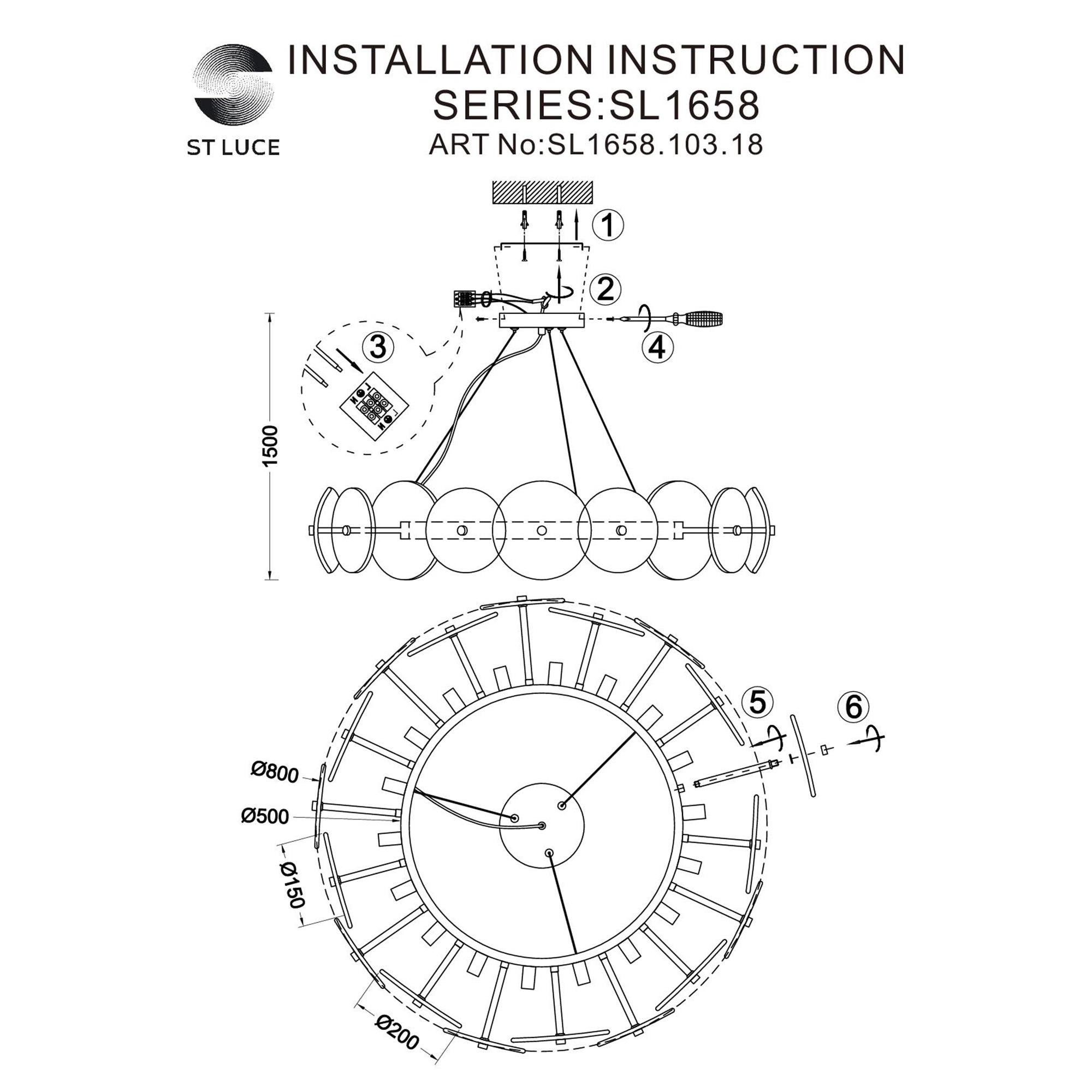 Подвесная люстра ST Luce Elsa SL1658.103.18