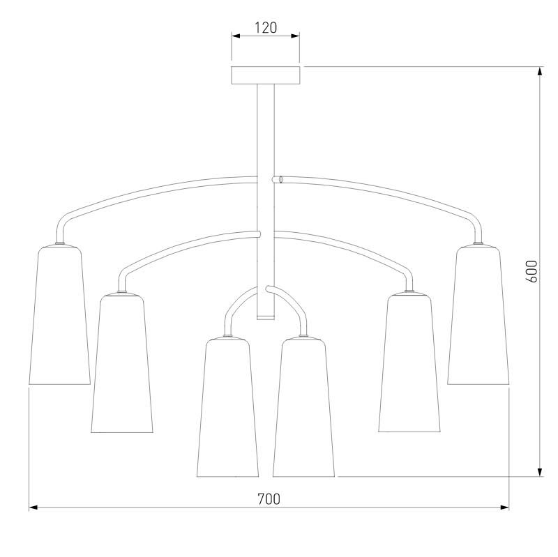 Люстра на штанге Eurosvet Omber 70137/6 хром