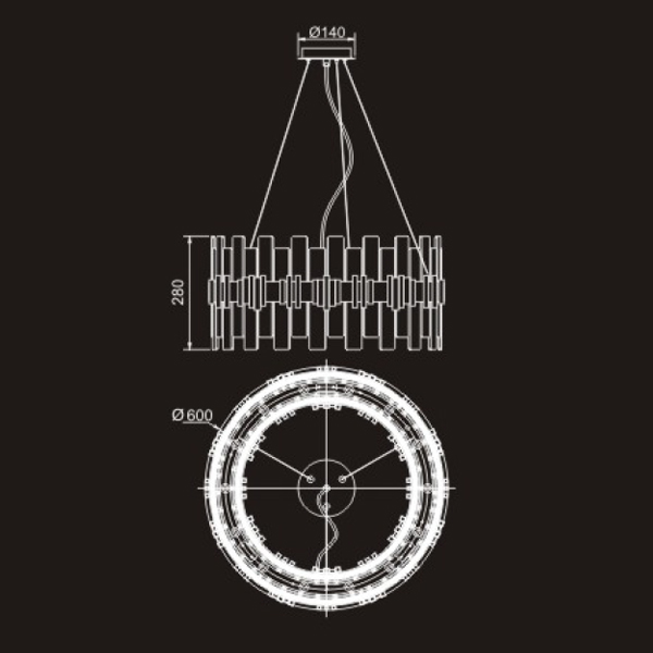 Подвесная люстра Delight Collection P68073-14 silver