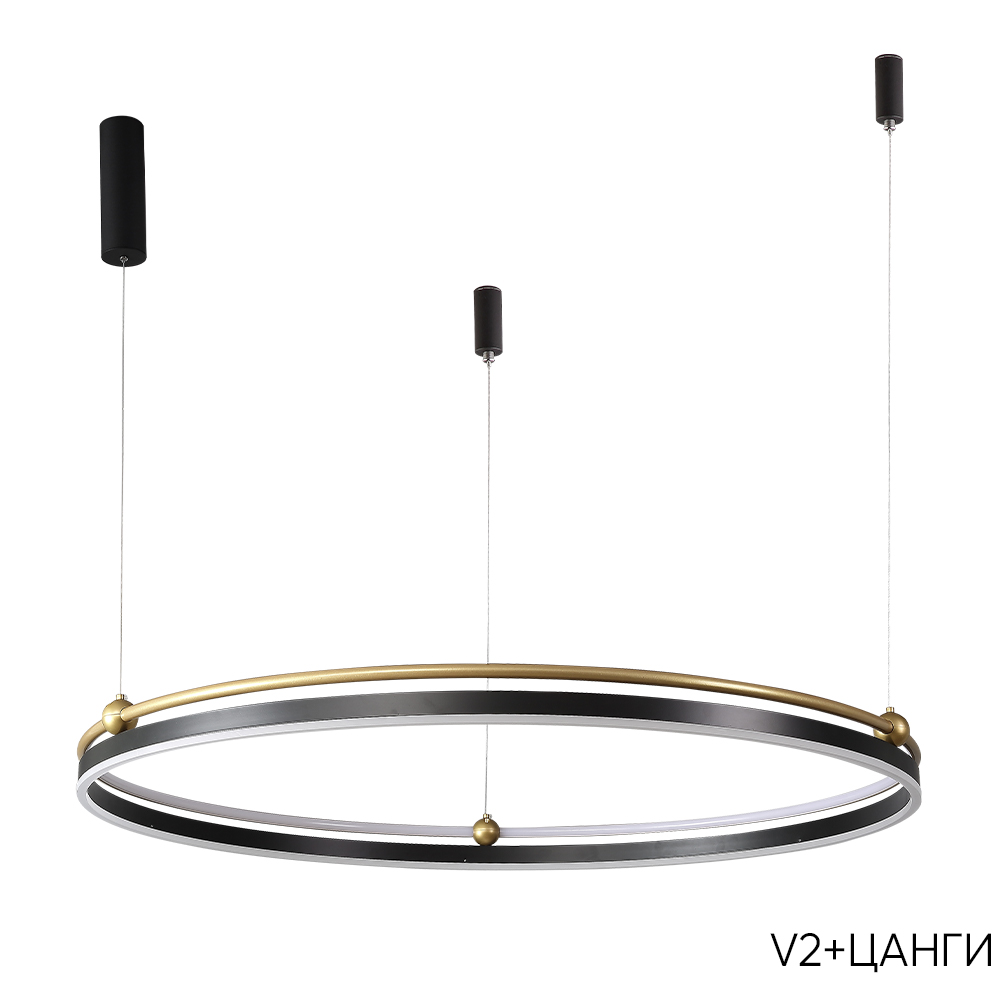 Подвесная люстра Crystal Lux FERNANDO SP88W LED BLACK/GOLD