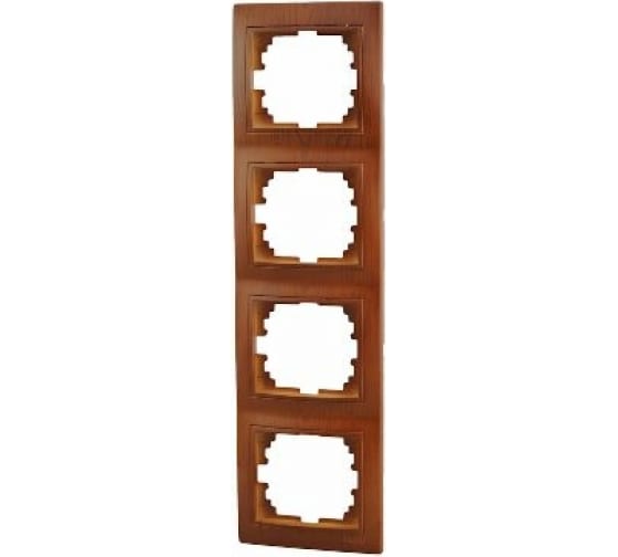 Рамка 4-местная вертикальная Lezard Mira 701-0801-154