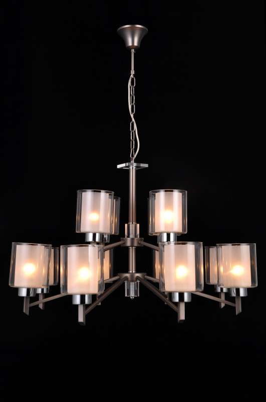 Подвесная люстра Natali Kovaltseva DOUBLE 81049-12C ANTIQUE SILVER