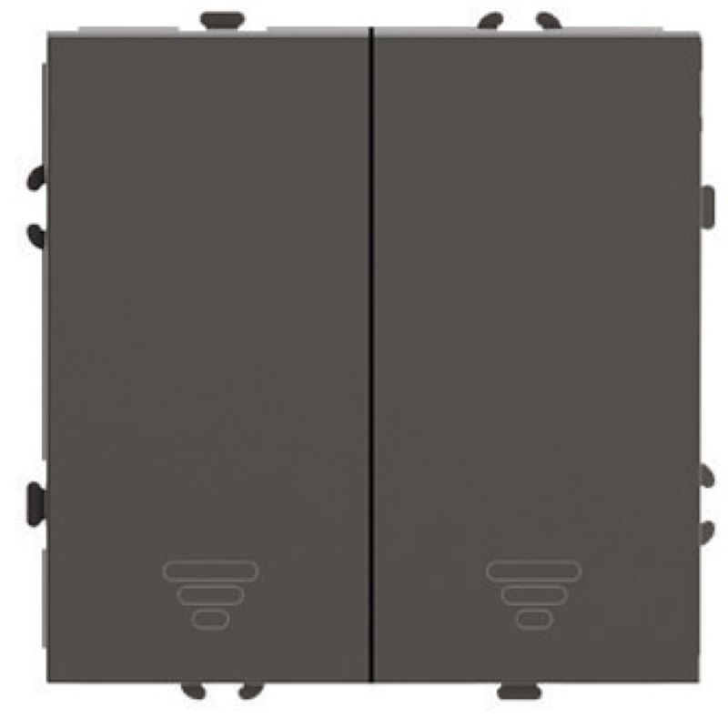 Выключатель 2-клавишный самовозвратный (механизм) Stekker Эмили RSW10-5113-09 антрацит soft touch 50367