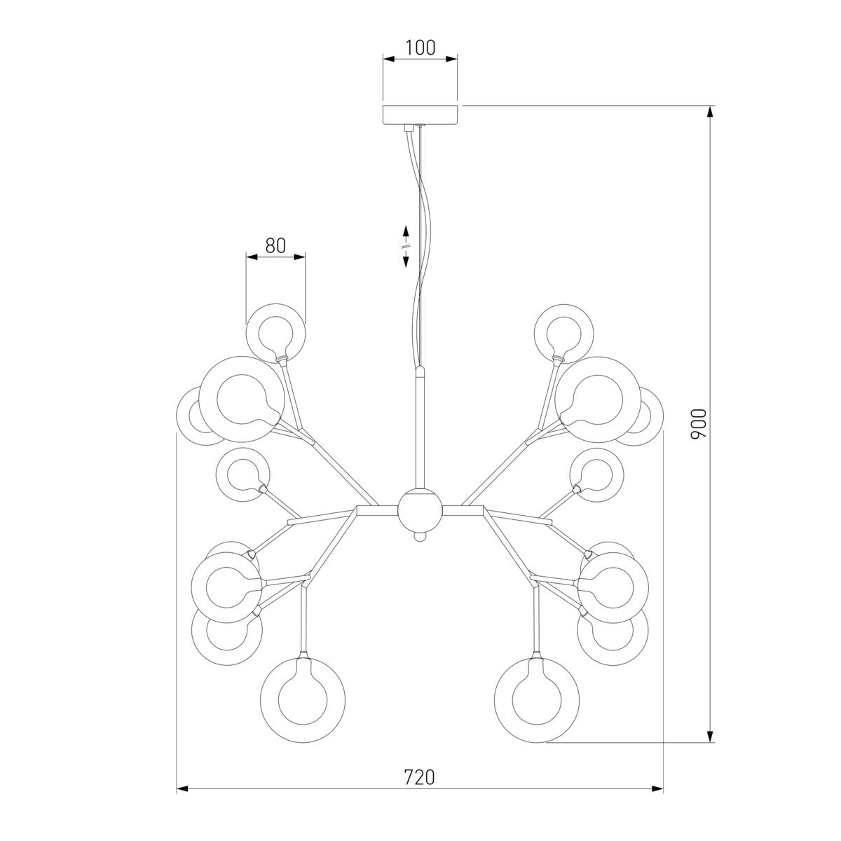 Подвесная люстра Bogates Pallina 545 Smart 00000086053